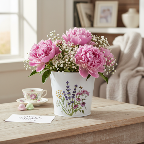 tételeket Kaspó, virágcserép, fémlemez, ültető Ø15cm M14cm