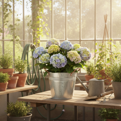 tételeket Fém virágcserép fülekkel, díszvödör, Ø16cm M15cm