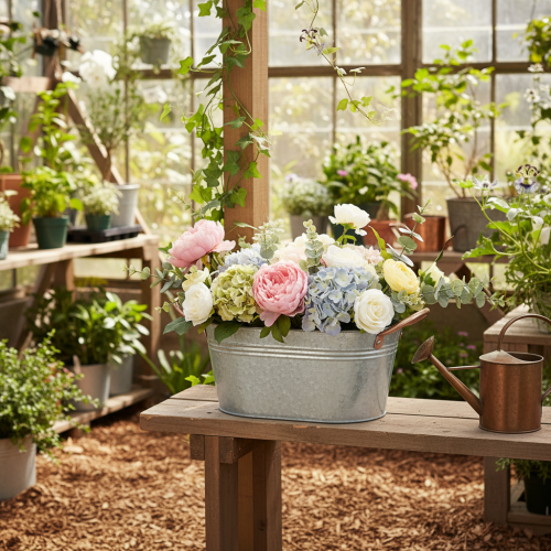 tételeket Virágtál fülekkel, dísztál, fém, 17,5×12×9cm