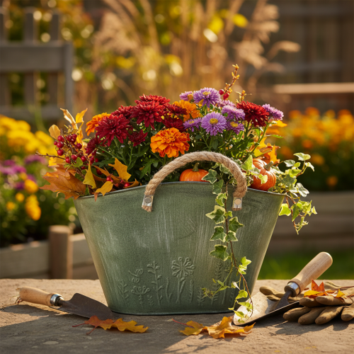 tételeket Juta füles virágcserép, fém kézitáska, 31×20×17cm