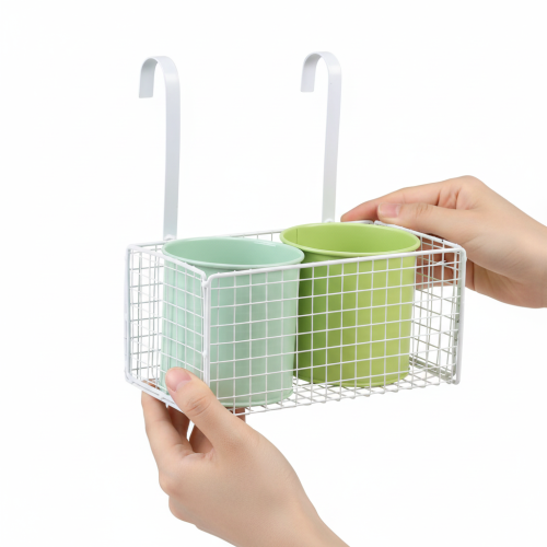 tételeket Függő fém virágcserép, zöld, erkélydekoráció, H22cm M23.5cm