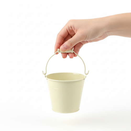 tételeket Vödör füllel, virágtartó, pasztell fém, Ø10cm M8cm, 10 darab