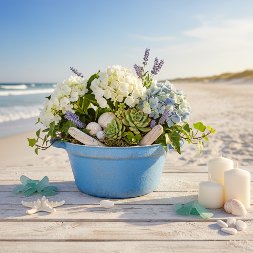 tételeket Dekoratív tál/ültetvény, kék fém, shabby chic dekoráció, Ø21cm, M10.5cm