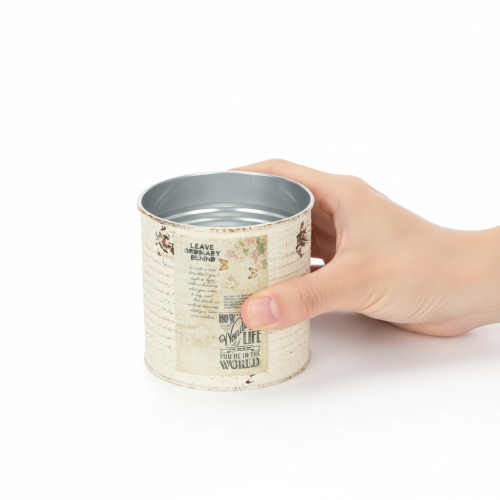 tételeket Fém virágtartó krémszínű Shabby Chic Ø11cm M10.5cm