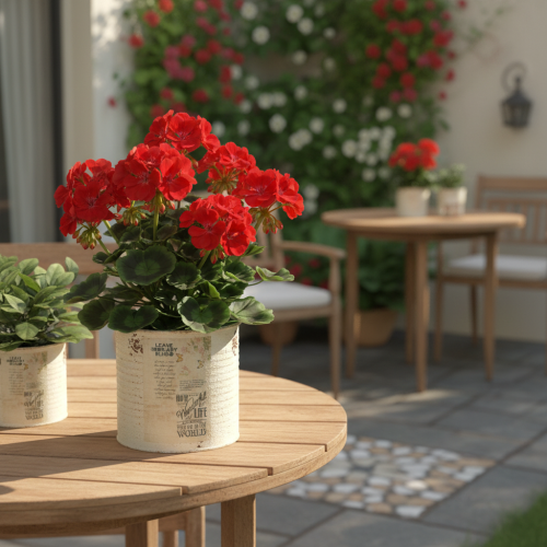 tételeket Fém virágtartó krémszínű Shabby Chic Ø11cm M10.5cm