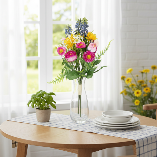 tételeket Művirág csokor, tavaszi dekoráció nappaliba és irodába, 37cm