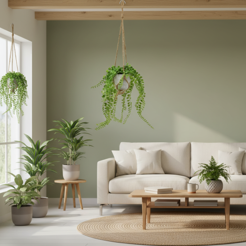Cserepes mesterséges növények zamatos függőkosár 46cm | Floristik24.hu