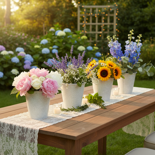 tételeket Díszes virágtartó, fém kaspó, fehér, Ø18,5cm, M18cm