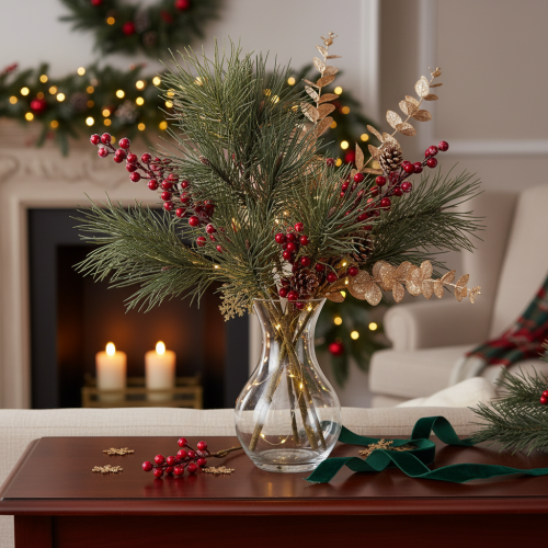Műfenyőág asztaldísznek és vázáknak, 70cm | Floristik24.hu
