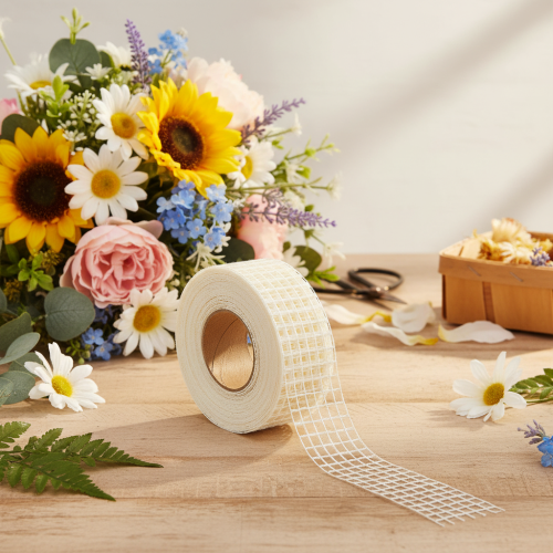 Hálós szalag, 4,5 cm széles szövetszalag kézműves projektekhez | Floristik24.hu
