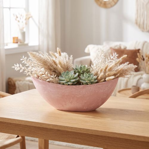 Dekoratív tál virágtartó rózsaszín 34cm x 11cm M11cm | Floristik24.hu