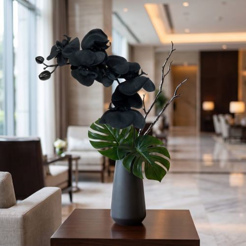 Orchidea díszítő fekete 54cm | Floristik24.hu