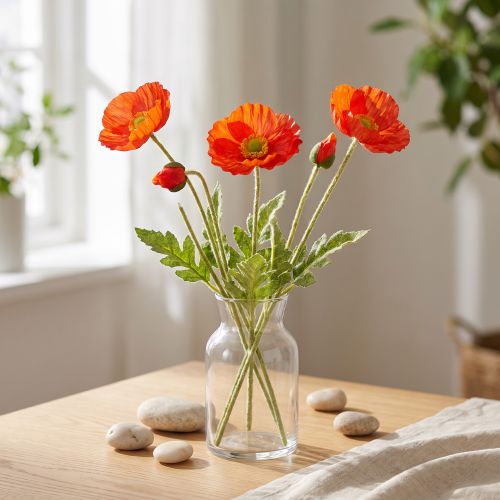 Mák narancs 60cm 3db | Floristik24.hu
