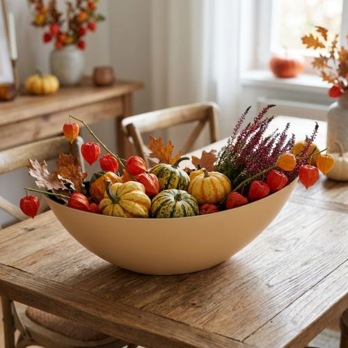 Ovális virágcserép, sárga, 38,5 cm x 12,5 cm x 13 cm | Floristik24.hu