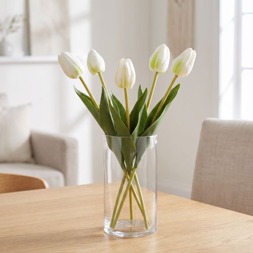 tételeket Dekoratív műtulipán virágok stílusos belsőépítészetbe, 40 cm, 5 darab
