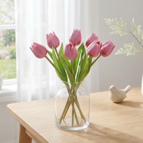 Virág Dekoráció Tulipán Művirágok Lila 20cm 6 Db | Floristik24.hu