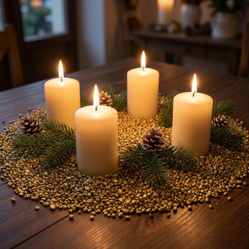 Dekoratív granulátum sárga arany díszkövek sárga 2mm - 3mm 2kg | Floristik24.hu