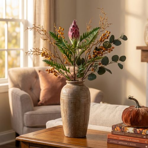 Artificial Artichoke Pink Artificial Plants Deco Autumn H68cm | Floristik24.hu