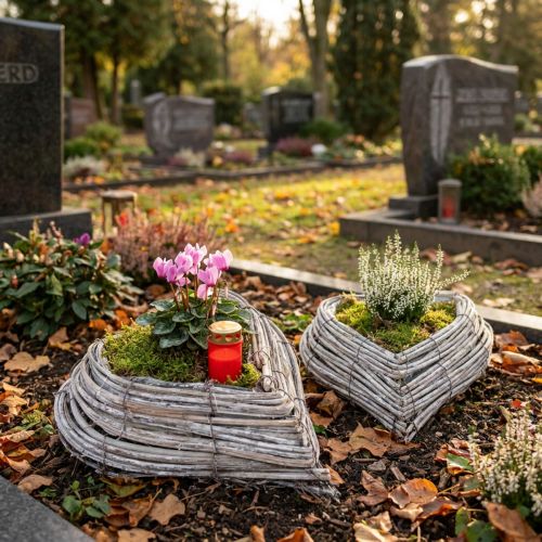 Ültessen szív rattan szőlőt natúr fehér 13cmx14cm 2db | Floristik24.hu