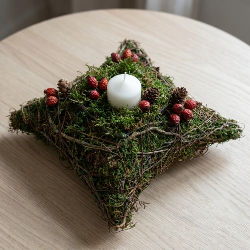 Növénypárna kúszónövény moha virágtál natúr 20×20×6,5 cm | Floristik24.hu