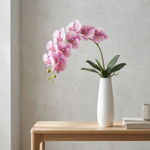 Orchidea Phalaenopsis mesterséges 8 virág rózsaszín 104cm | Floristik24.hu