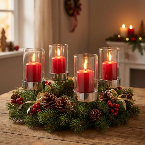 Gyertyatartó fém/üveg bedugásához Ø5cm H14cm 4 db | Floristik24.hu
