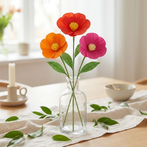 Virágüzleti krepp papír rózsaszín 50x250cm | Floristik24.hu