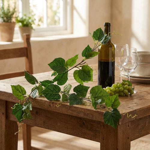 Mesterséges bordísz műnövények zöld ágak L78cm | Floristik24.hu