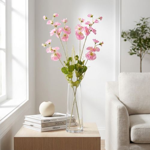 Édes borsó művirág rózsaszín hosszú száron 74cm 2db | Floristik24.hu