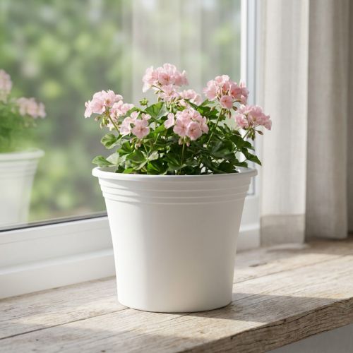 Műanyag edény „Irys” fehér Ø25cm H21cm 1 db | Floristik24.hu