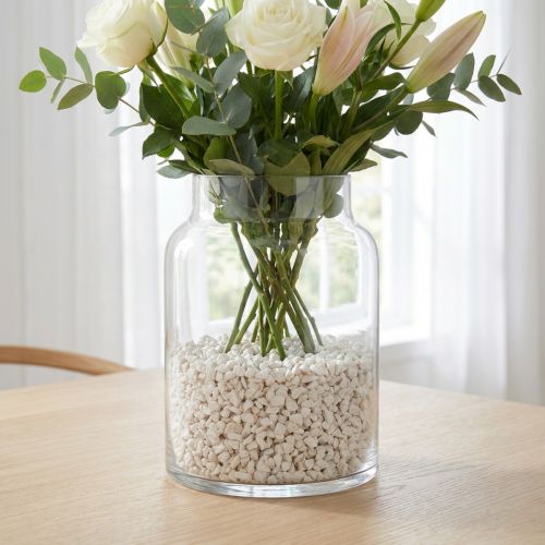 Dekoratív granulátum krémszínű díszkövek 2mm - 3mm 2kg | Floristik24.hu