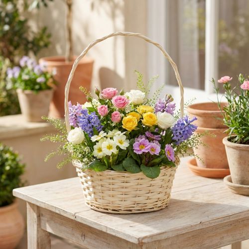 Ajándékkosár 27cm x 18cm M43cm világítással | Floristik24.hu