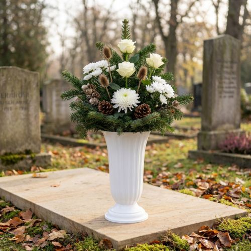 Lilia váza fehér Ø23cm 1 db | Floristik24.hu