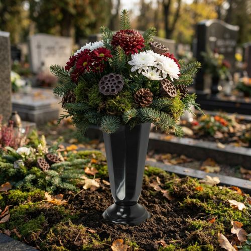 Állítóváza Szwed fekete Ø23cm 1 db | Floristik24.hu