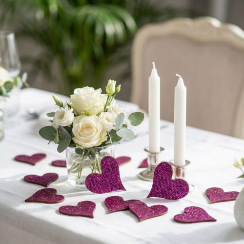 Szórványdísz szív lila 3-5cm 48 db | Floristik24.hu