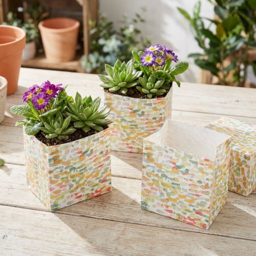 Ajándéktáska növényi táska ajándéktáska mintás 10,5cm 8 db | Floristik24.hu