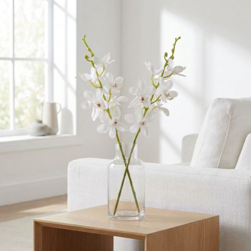 Műorchideák Fehér Virág Ø3,5–5cm H38cm 2db | Floristik24.hu