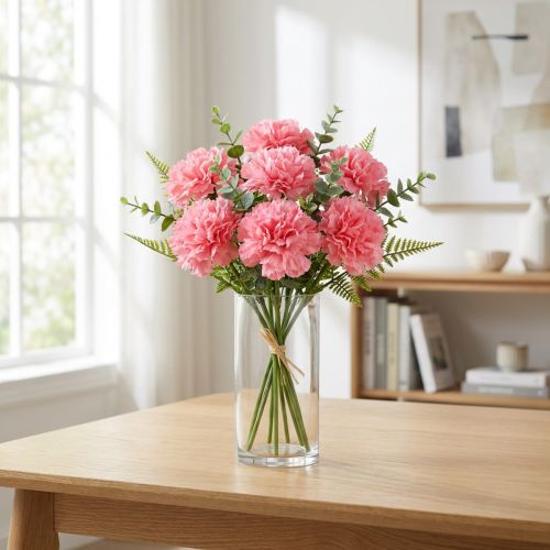 Artificial Carnation Pink 25cm 7db Mesterséges növény, mint az igazi! | Floristik24.hu