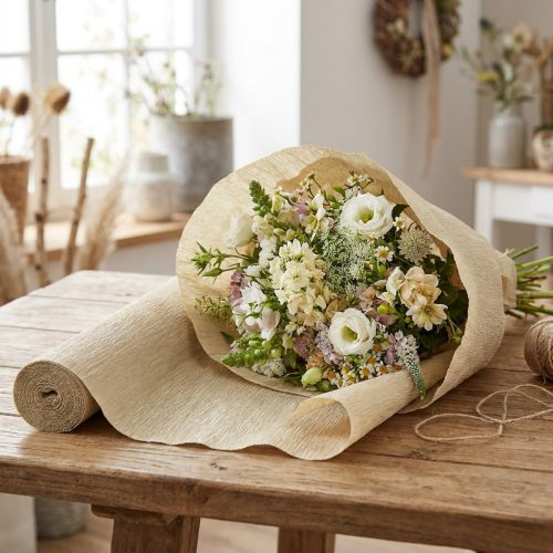 Virágüzlet krepp papír natúr 50x250cm | Floristik24.hu