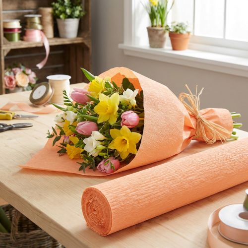 Virágárus krepppapír lazac 50x250cm | Floristik24.hu