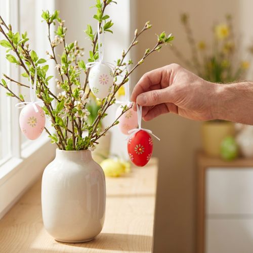 Virágos húsvéti tojások Húsvéti dekoráció 6cm 12db | Floristik24.hu