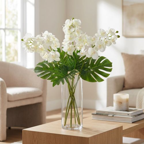 Orchidea krém-fehér L57cm 6 db | Floristik24.hu