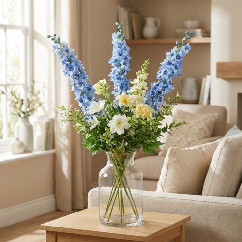 Mesterséges Delphinium Blue Delphinium Művirág Selyemvirágok | Floristik24.hu