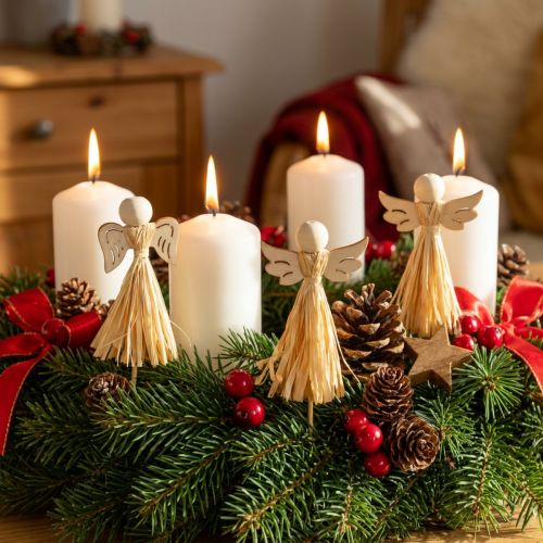 Adventi dekoráció angyal dekoratív virágdugók 5×11cm 12 db | Floristik24.hu