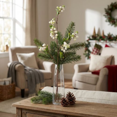 Mesterséges borsóbokor hóbogyó L74cm | Floristik24.hu