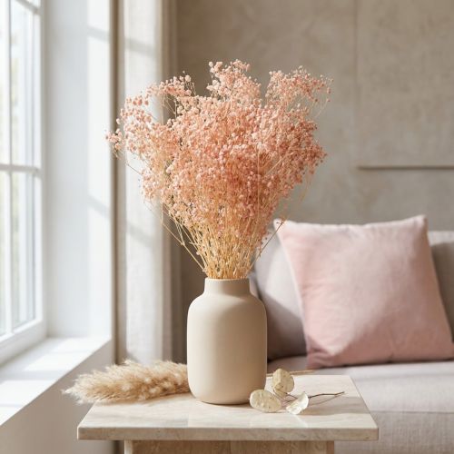 Gypsophila dekoráció narancs szárított fű őszibarack 65-70cm 100g | Floristik24.hu