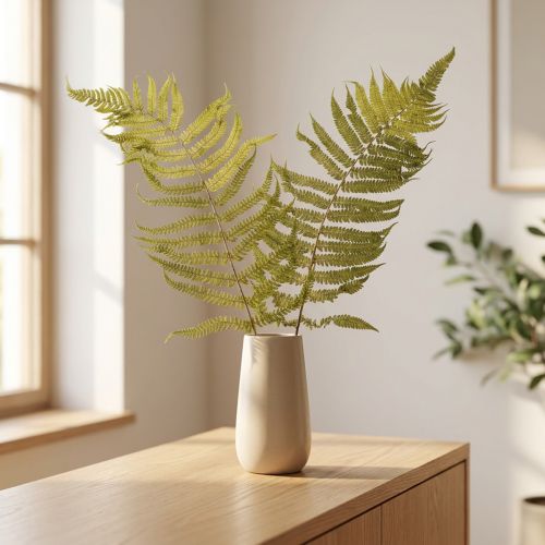 tételeket Szárított és tartósított páfrány. Tökéletes természetes lakberendezési tárgy. 80 cm