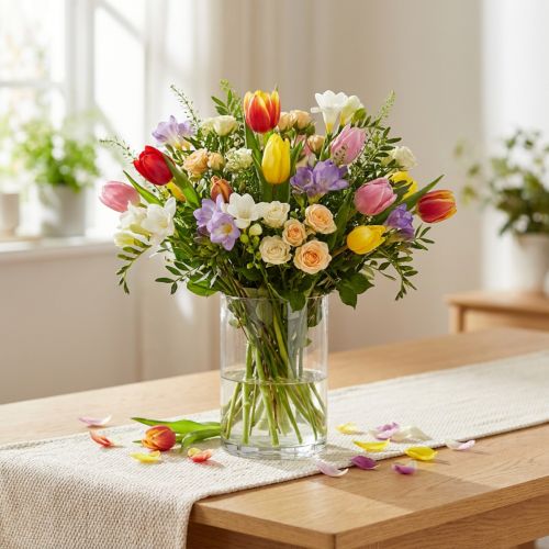 Kerek üvegváza, átlátszó üveghenger Ø9cm H15,5cm | Floristik24.hu