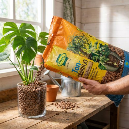 tételeket Frux agyaggranulátum Hydroton duzzasztott agyag növényi granulátum 18l
