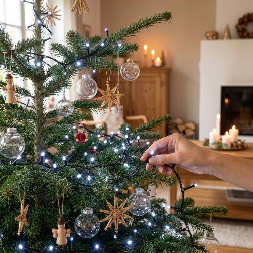 LED rizs fénylánc 240 18m hideg fehér | Floristik24.hu